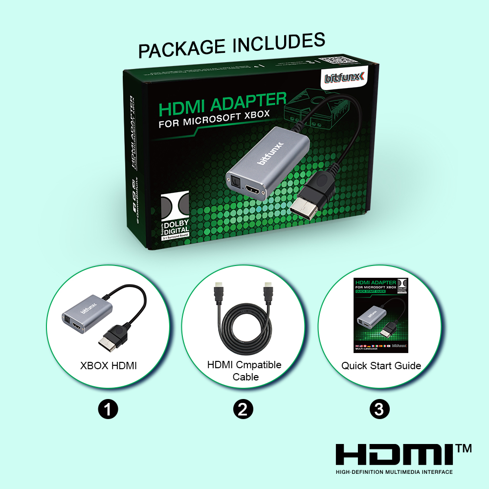 Bitfunx HDMI™ Adapter for XBOX - Retro Gaming Realm 评论和价格