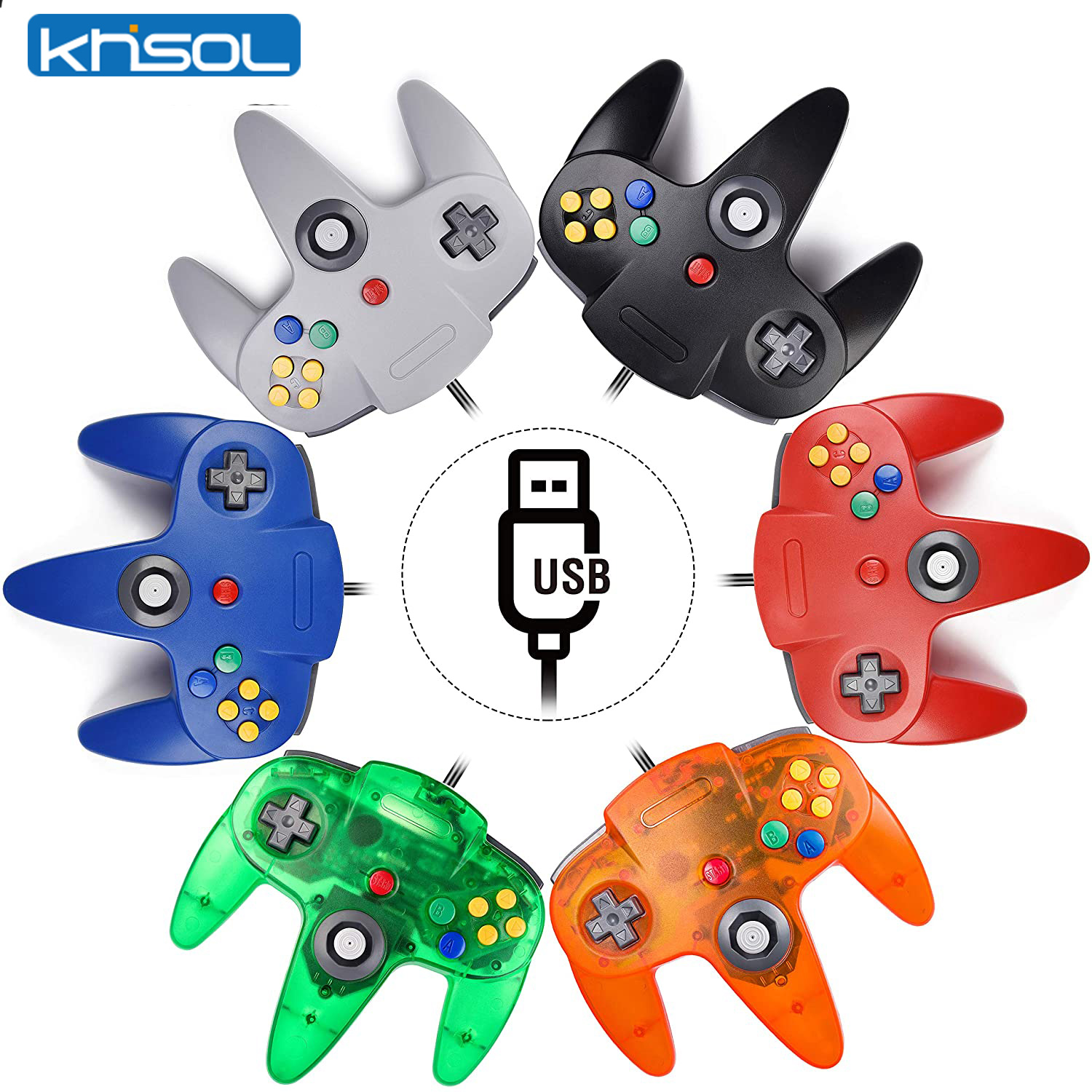N64 Controller Classic USB Wir - Retro Gaming Realm 评论和价格
