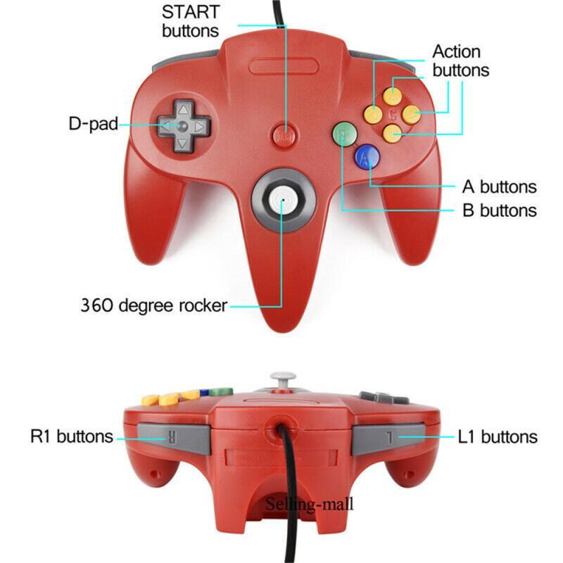 N64 Controller Classic USB Wir - Retro Gaming Realm 评论和价格